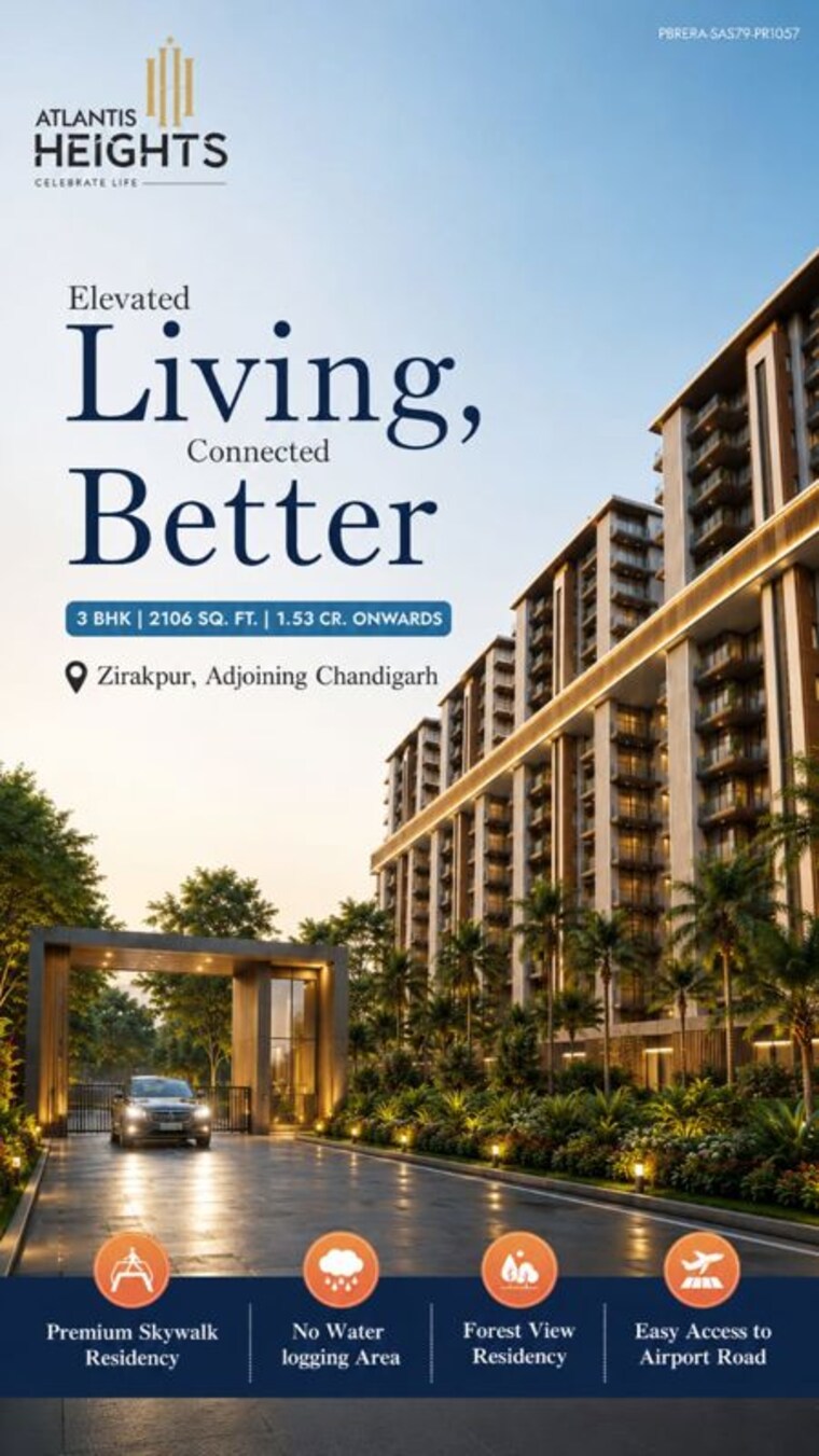 Exterior View, krishna-atlantis-heights 3 Bedroom 2150 Sq.Ft. Apartment In High Ground Zirakpur 10678753