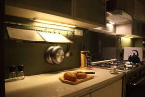 Living Room in 3 BHK Apartment at Blue Sea, Juhu – for Rent