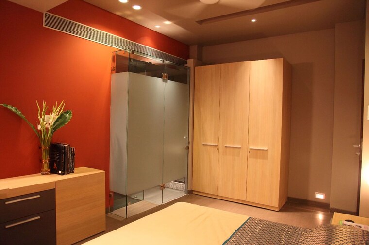 Bedroom, blue-sea 3 Bedroom 1800 Sq.Ft. Apartment In Juhu Mumbai 10678760