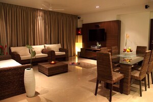 Living Room in 3 BHK Apartment at Blue Sea, Juhu – for Rent