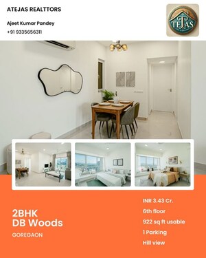 Floor Plan in 4 BHK Apartment at DB Woods, Goregaon East – for Rent