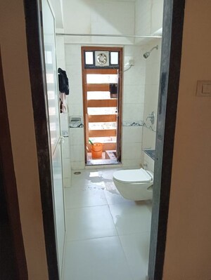 Bathroom in 2 BHK Apartment at K Raheja Heights, Malad East – for Rent