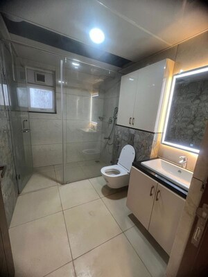 Bathroom in 4 BHK Apartment at Aparna Luxor Park, Kondapur – for Rent