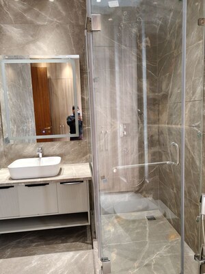 Bathroom in 4 BHK Builder Floor at Defence Colony – for Rent