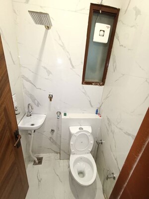 Bathroom in 1 BHK Builder Floor at Aditya Palm Court, Vip Road – for Rent