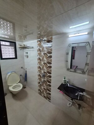 Bathroom in 3 BHK Apartment at Shree Balaji Priya Tower, Kharghar – for Rent