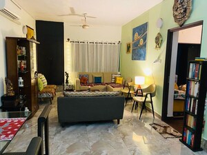 Living Room in 3 BHK Builder Floor at Vasant Vihar – for Rent