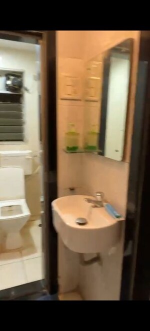 Bathroom in 1 BHK Apartment at Mahaveer Tower, Worli – for Rent