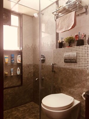 Bathroom in 3 BHK Apartment at Rahul Towers, Kothrud – for Rent