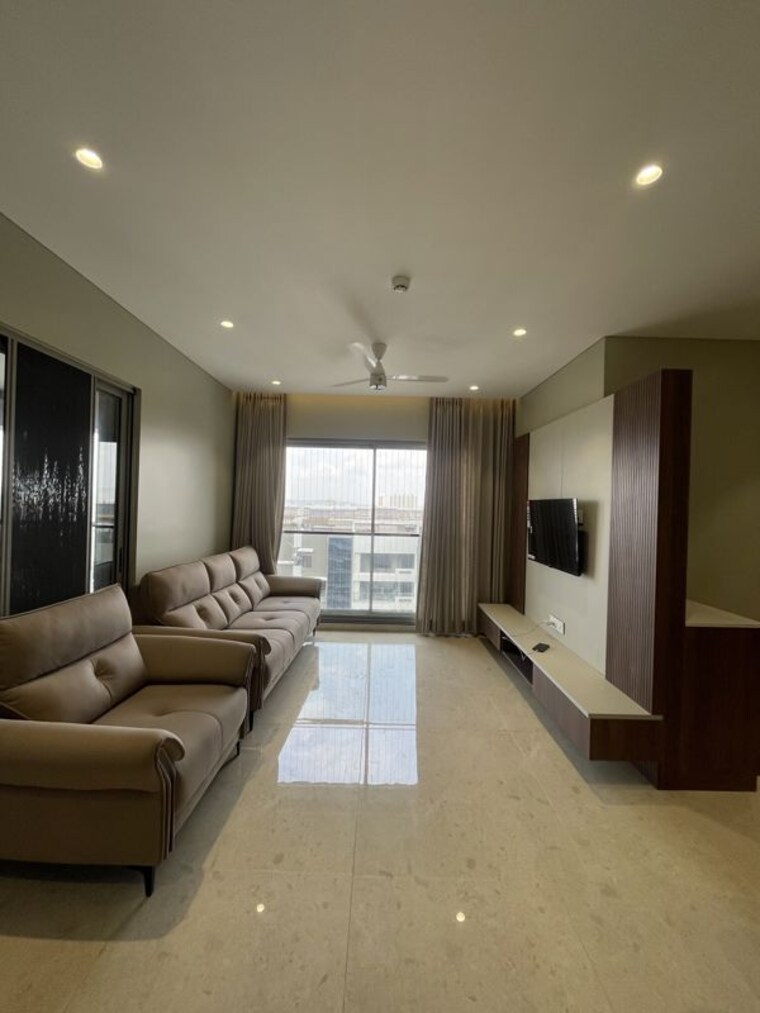 Living Room, vj-yashwin-nuovo-centro 3 Bedroom 1086 Sq.Ft. Apartment In Wakad Pune 10679516