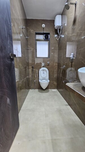 Bathroom in 3 BHK Apartment at Poonam Vaishno Heights, Malad East – for Rent