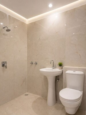 Bathroom in 5 BHK Apartment at Milton Tower, Vip Road – for Sale