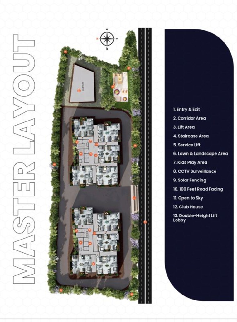 Master Plan, vian-vayu 3 Bedroom 1790 Sq.Ft. Apartment In Kollur Hyderabad 10679739