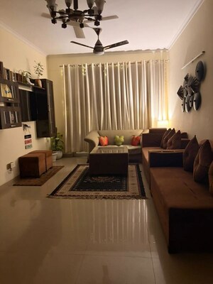 Living Room in 3 BHK Builder Floor at Ansal Esencia-Mulberry Homes, Sector 67 – for Rent