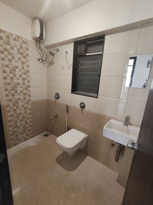 Attached Bathroom in 2 BHK Apartment at Sethia Kalpavruksh Heights, Kandivali West – for Rent