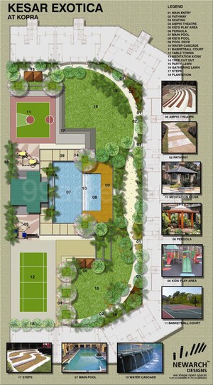 Master Plan in 2 BHK Apartment at Kesar Exotica, Kharghar Sector 10 – for Rent
