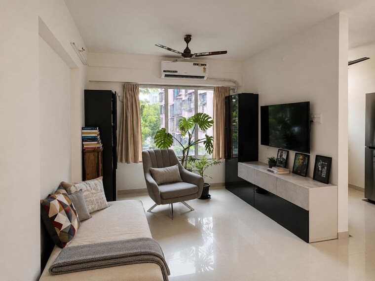 Living Room, buildarch-wisteria 1 Bedroom 500 Sq.Ft. Apartment In Dadar West Mumbai 10680050