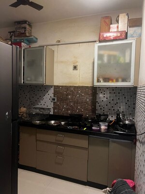Kitchen in 3 BHK Apartment at Omkar Veda Exclusive, Parel – for Rent