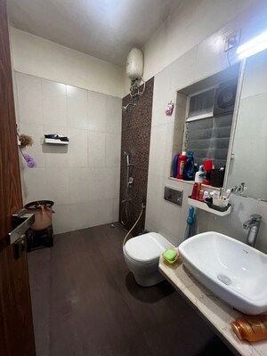 Bathroom in 3 BHK Apartment at Omkar Veda Exclusive, Parel – for Rent