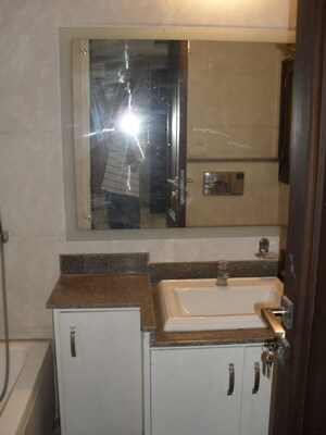 Bathroom in 3 BHK Builder Floor at Safdarjung Enclave – for Rent