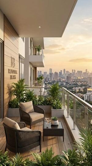 Balcony in 2 BHK Apartment at Runwal Bliss, Kanjurmarg East – for Sale