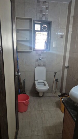 Bathroom in 2 BHK Apartment at Jheel Darshan Apartment, Powai – for Rent