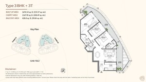 3 BHK Apartment – Map Location View at Eldeco Terra And Sol, Sector 80 - for Sale
