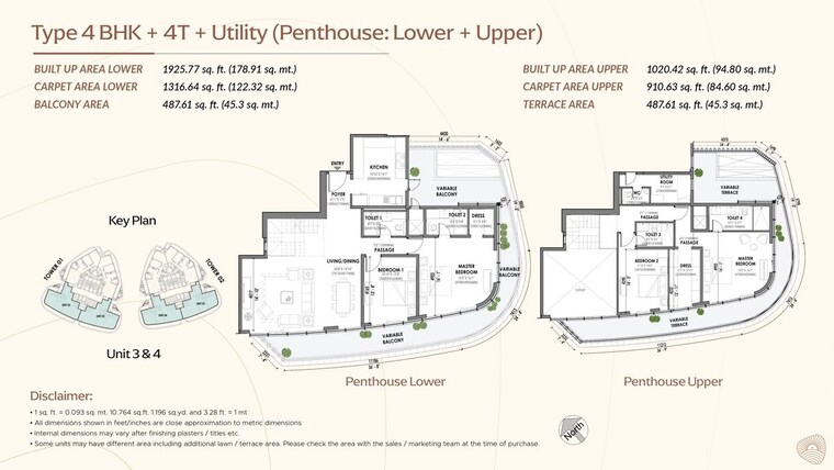 Floor Plan, eldeco-terra-and-sol 3 Bedroom 2450 Sq.Ft. Apartment In Sector 80 Gurgaon 10680304
