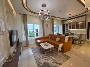 Living Room in 4 BHK Apartment at Abhee Aaria, Gunjur – for Sale