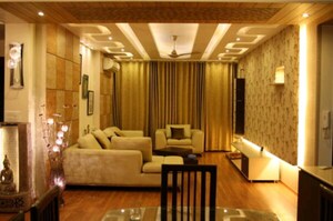 Living Room in 4 BHK Builder Floor at Uppal Southend, Sector 49 – for Rent