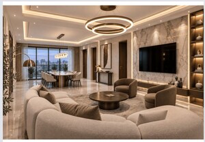 Living Room in 4 BHK Apartment at Fair Field, Santacruz West – for Sale