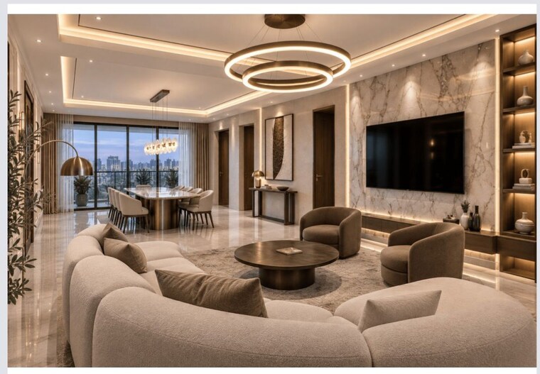 Living Room, fair-field 4 Bedroom 2386 Sq.Ft. Apartment In Santacruz West Mumbai 10680584