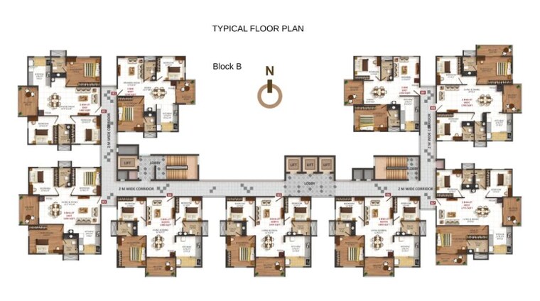 Floor Plan, disha-pursuit-of-radiance 2 Bedroom 1278 Sq.Ft. Apartment In Varthur Bangalore 10680669