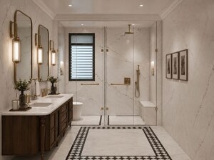Building Lobby in 5 BHK Builder Floor at Vasant Vihar – for Sale