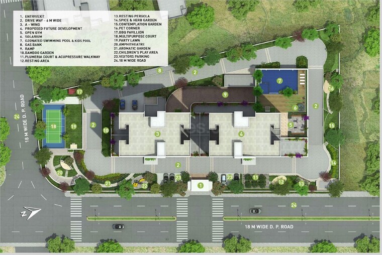 Master Plan, vascon-forest-edge 2 Bedroom 1120 Sq.Ft. Apartment In Kharadi Pune 10680877