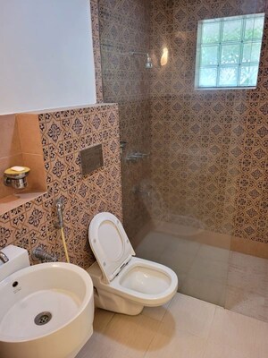 Bathroom in 3 BHK Apartment at The Residences Jayamahal, Jayamahal – for Rent