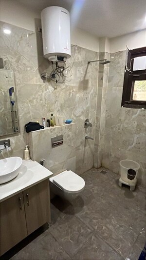 Bathroom in 3 BHK Apartment at Gurugram CGHS, Sector 56 – for Rent