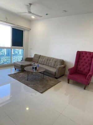 Living Room in 2 BHK Apartment at Ashapura F Residences, Malad East – for Rent