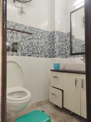 Bathroom in 2 BHK Builder Floor at Lajpat Nagar – for Rent
