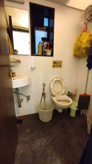 Bathroom in 2 BHK Apartment at Vasant Valley Ivy Tower, Malad East – for Rent