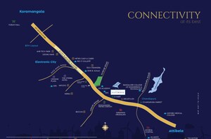 3 BHK Apartment – Map Location View at Shriram Sapphire, Bommasandra - for Sale