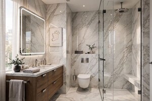 Bathroom in 4 BHK Apartment at Irish Platinum, Sector 10 Greater Noida – for Sale