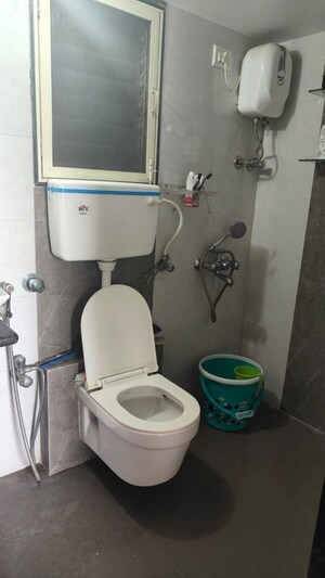 Bathroom in 1 BHK Apartment at Giriraj Tower, Virar West – for Rent
