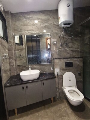 Bathroom in 3 BHK Builder Floor at Kalkaji – for Rent