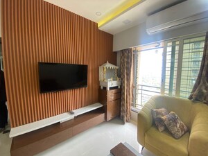 Living Room in 1 BHK Apartment at Gurukrupa Marina Enclave, Malad West – for Rent