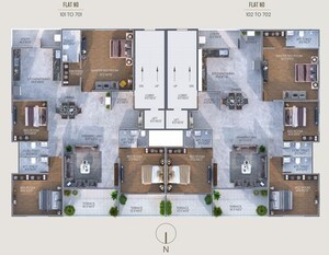 Floor Plan in 4 BHK Apartment at Abhyankar Nagar – for Sale