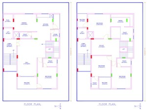 Floor Plan in 4 BHK Apartment at Shankar Nagar – for Sale