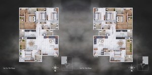 Floor Plan in 4 BHK Apartment at Dharampeth – for Sale