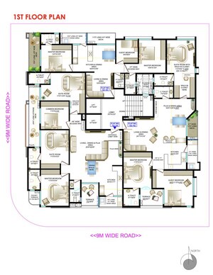 Floor Plan in 4 BHK Apartment at Dharampeth – for Sale
