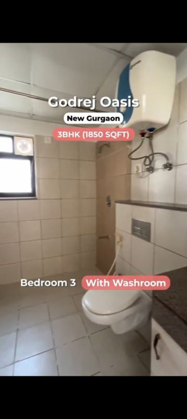 Bathroom, godrej-oasis 3 Bedroom 1850 Sq.Ft. Apartment In Sector 88a Gurgaon 10681876